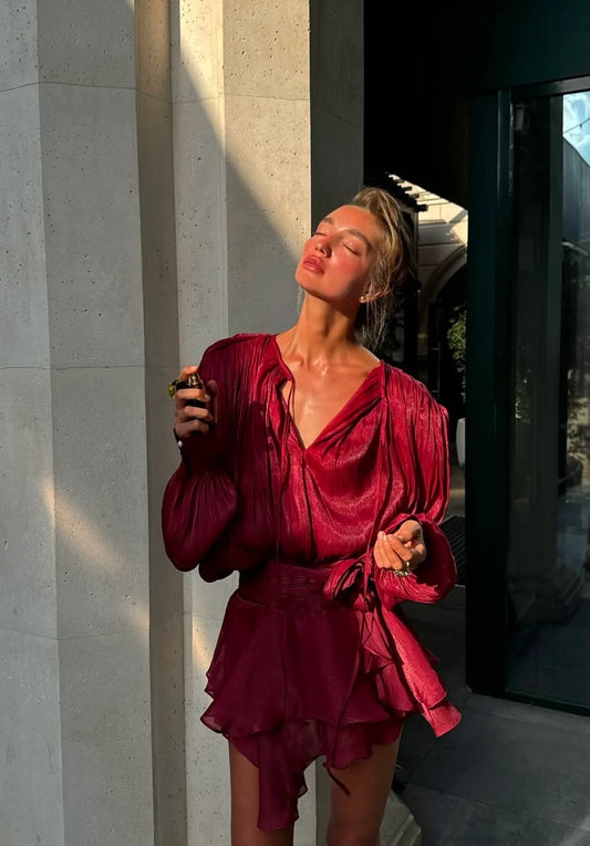 MIA RUFFLE MINI DRESS