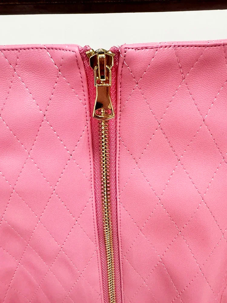 BRIELLA LEATHER SKIRT