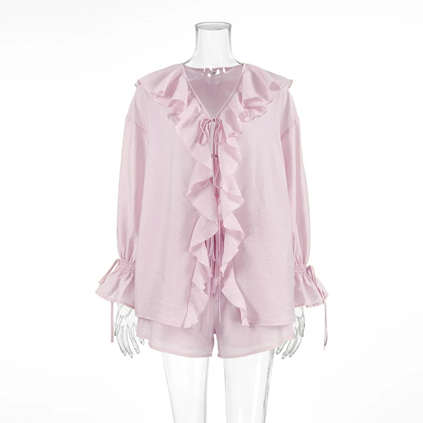 KIARA RUFFLE TWO PIECE SET