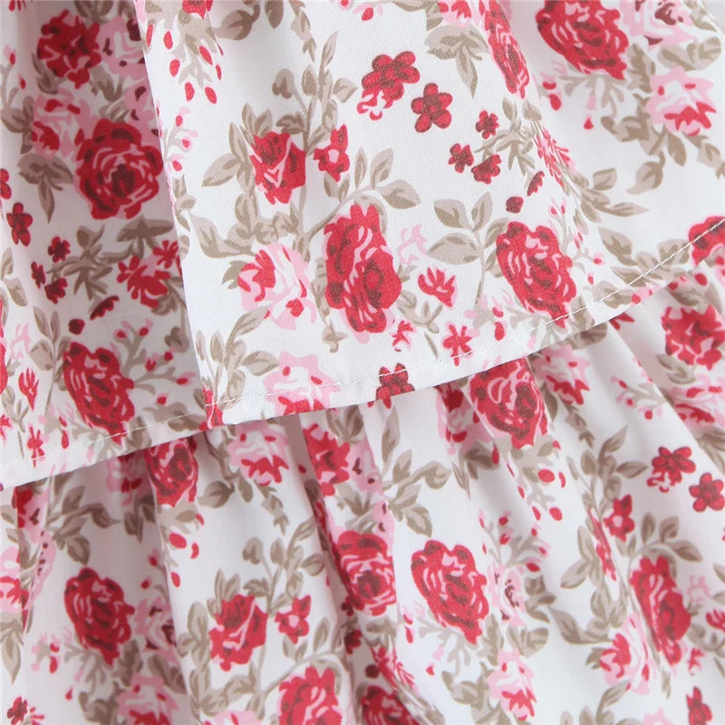 VESNA FLORAL RUFFLE DRESS