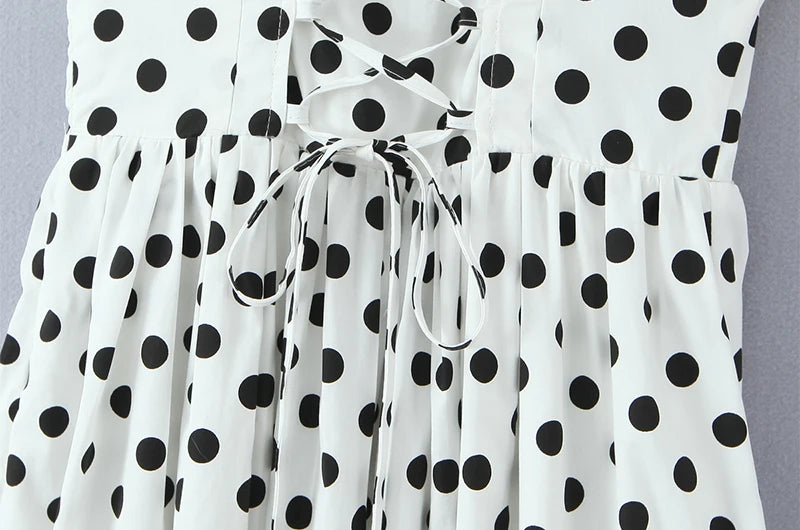 ENSLE POLKA DOT MIDI DRESS