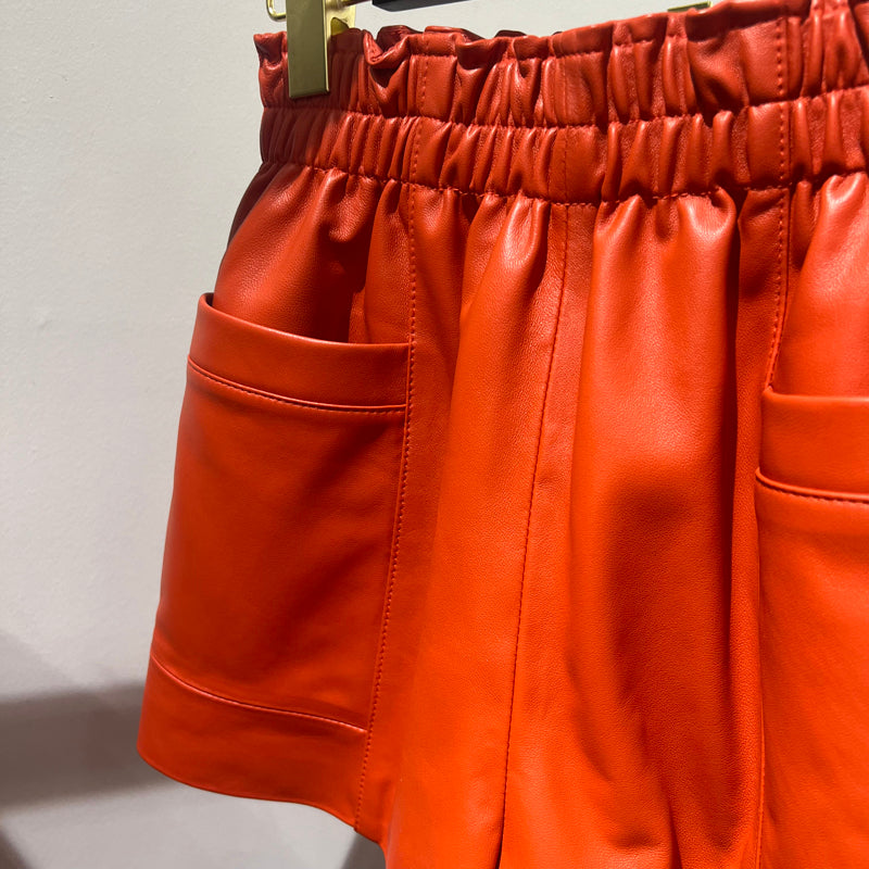 HANNA LEATHER SHORTS