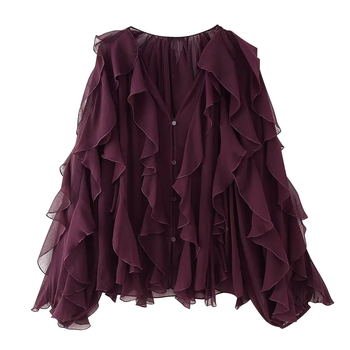 CHIARA RUFFLE BLOUSE