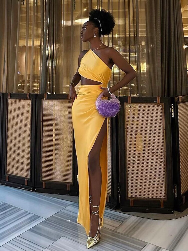 MARIA ONE SHOULDER MAXI DRESS