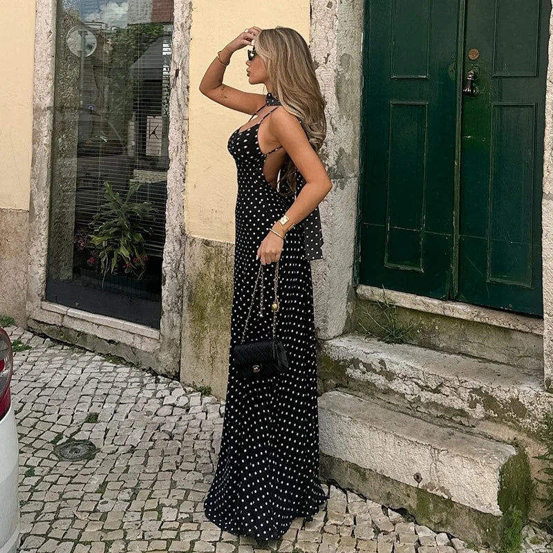 MARIA POLKA DOT MAXI DRESS