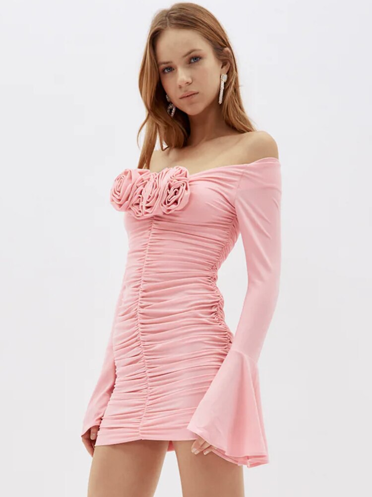 VINY FLOWER MINI DRESS