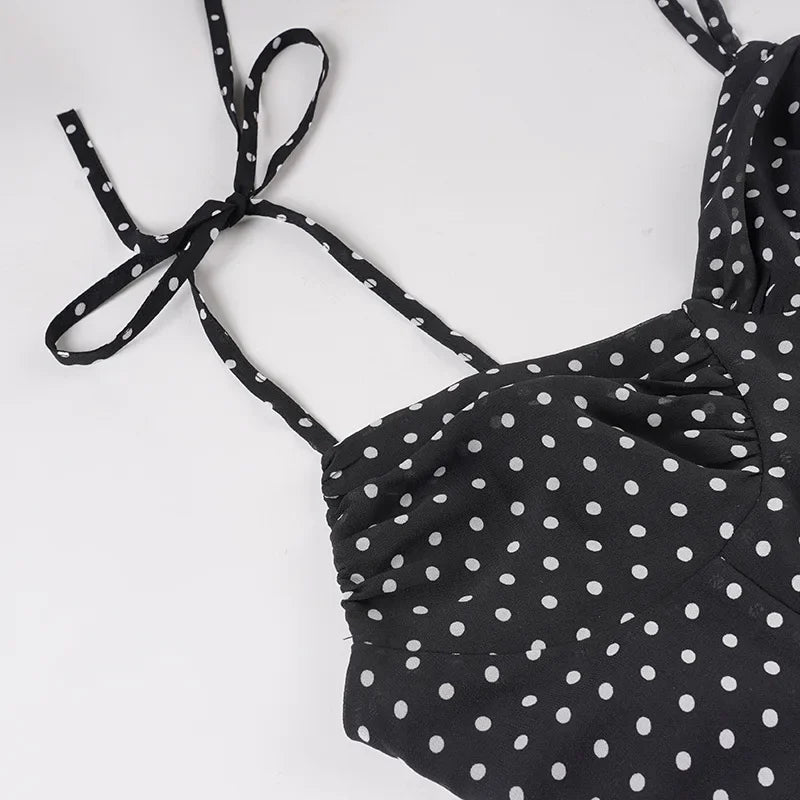 NADIA POLA DOT MIDI DRESS