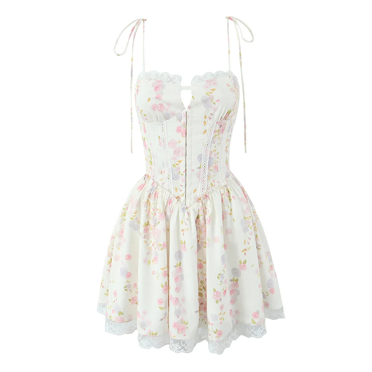 IRIS FLORAL MINI DRESS