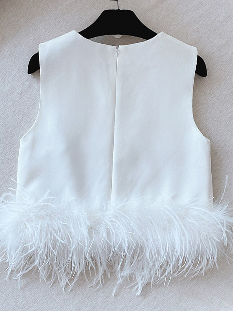 OASIS FEATHER BLOUSE