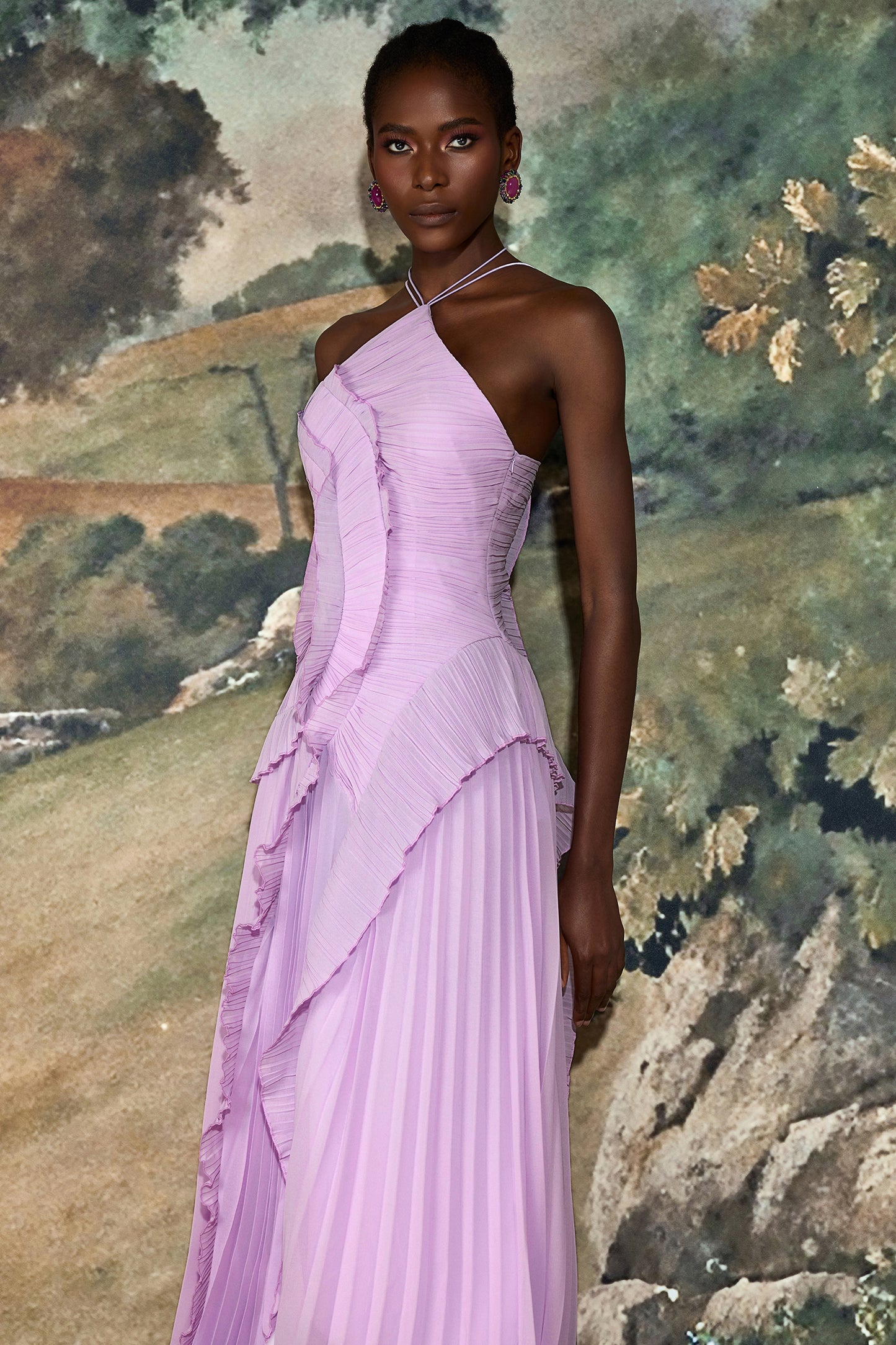 ARIA PLEATED MAXI DRESS