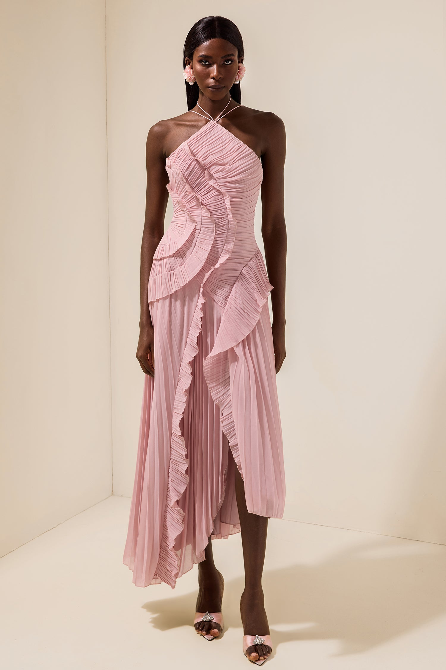 strapless open back dress Aria (pink) – Fabie Official main image 1