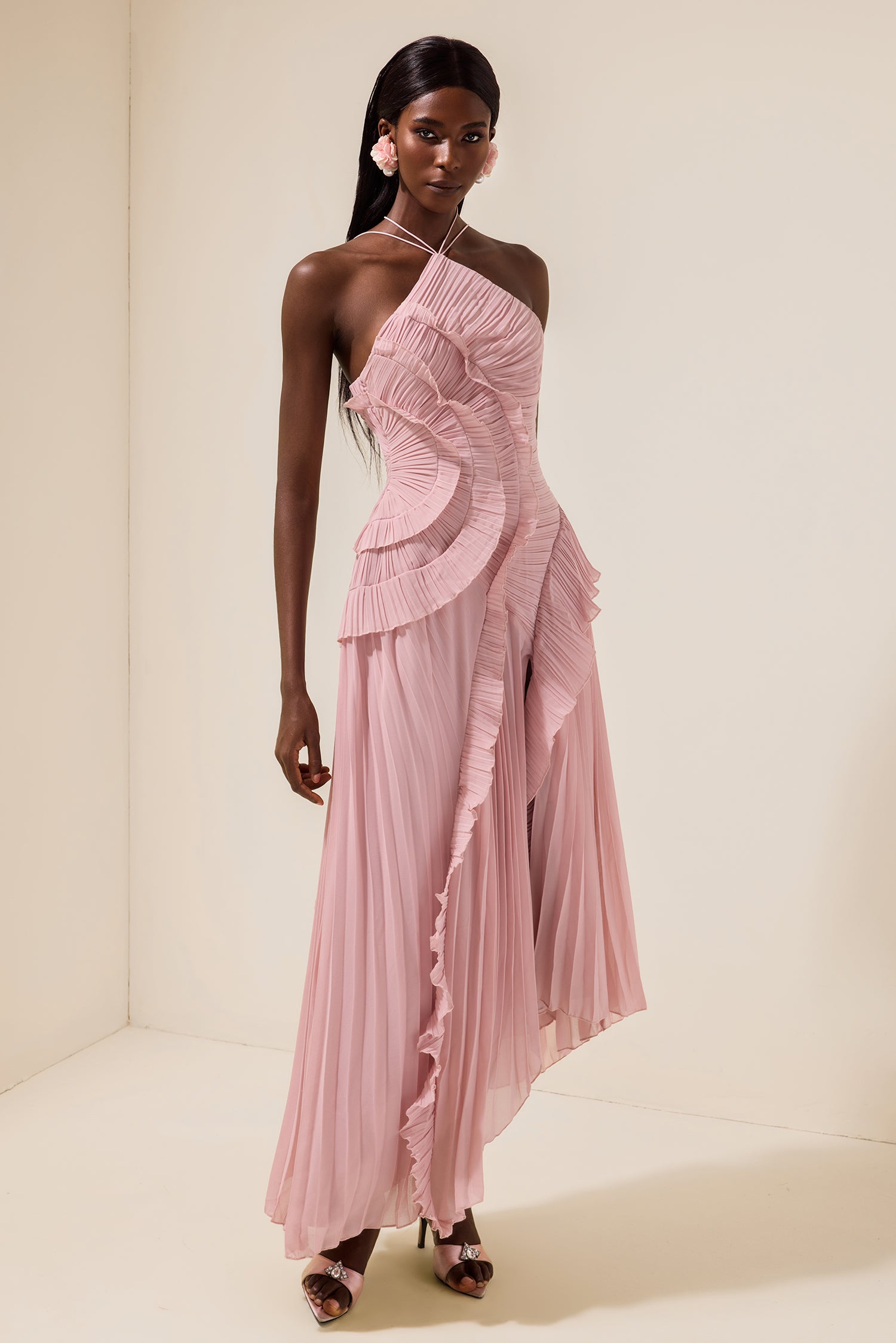 ARIA PLEATED MAXI DRESS