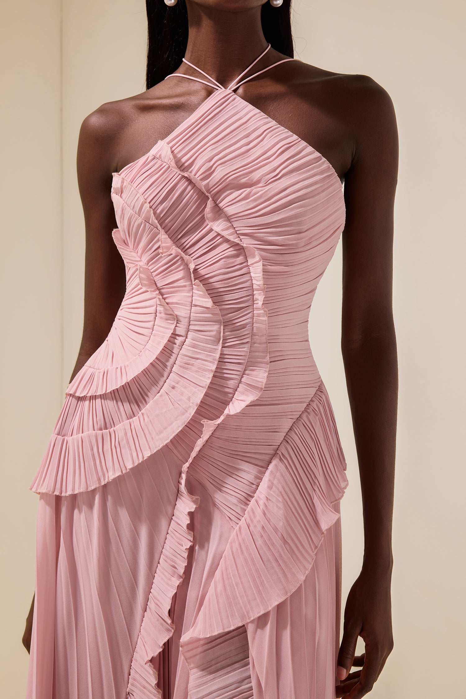 ARIA PLEATED MAXI DRESS