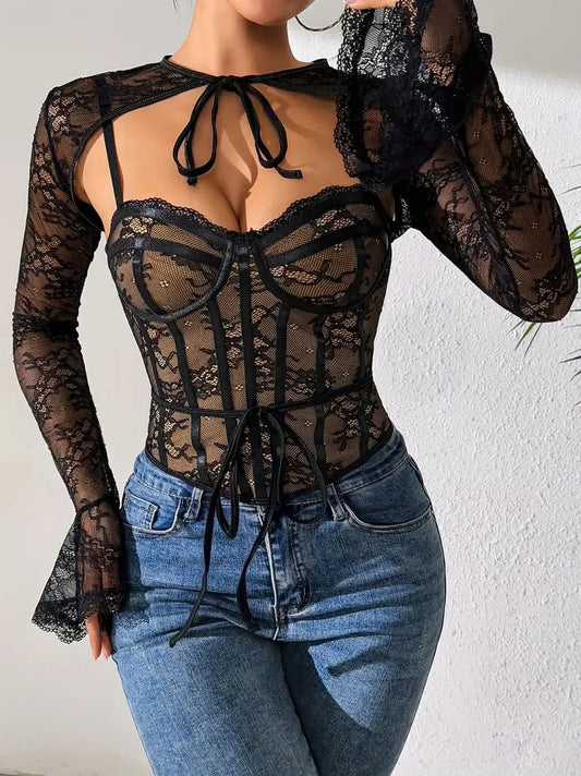 FONTAINE TWO PIECE LACE BLOUSE