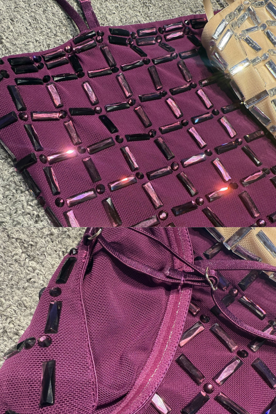 MARIA SPARKLE MESH DRESS