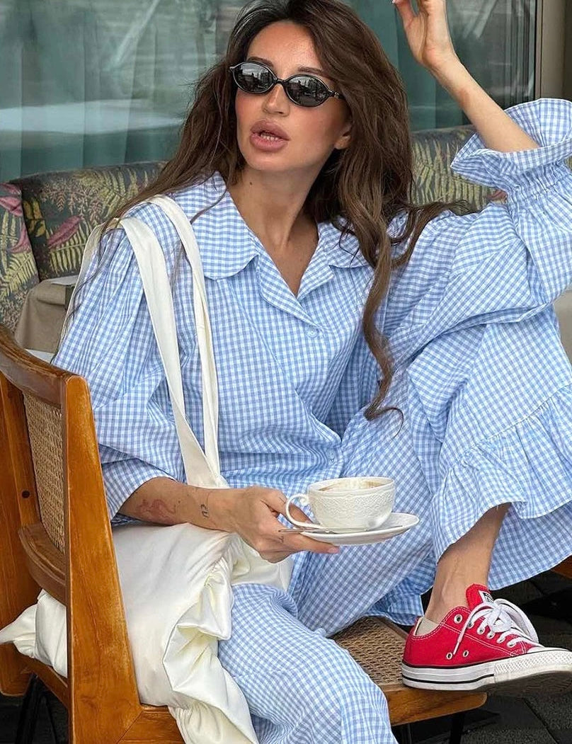 EMMA PLAID TWO PIECE SET