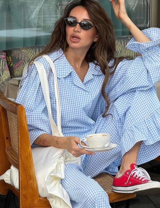 EMMA PLAID TWO PIECE SET