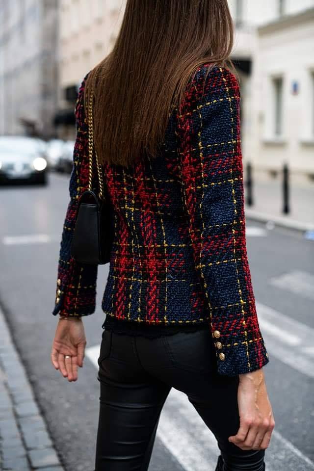HARLOW PLAID BLAZER