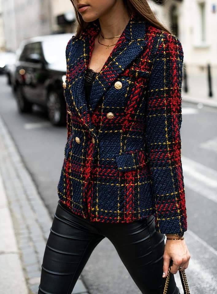 HARLOW PLAID BLAZER