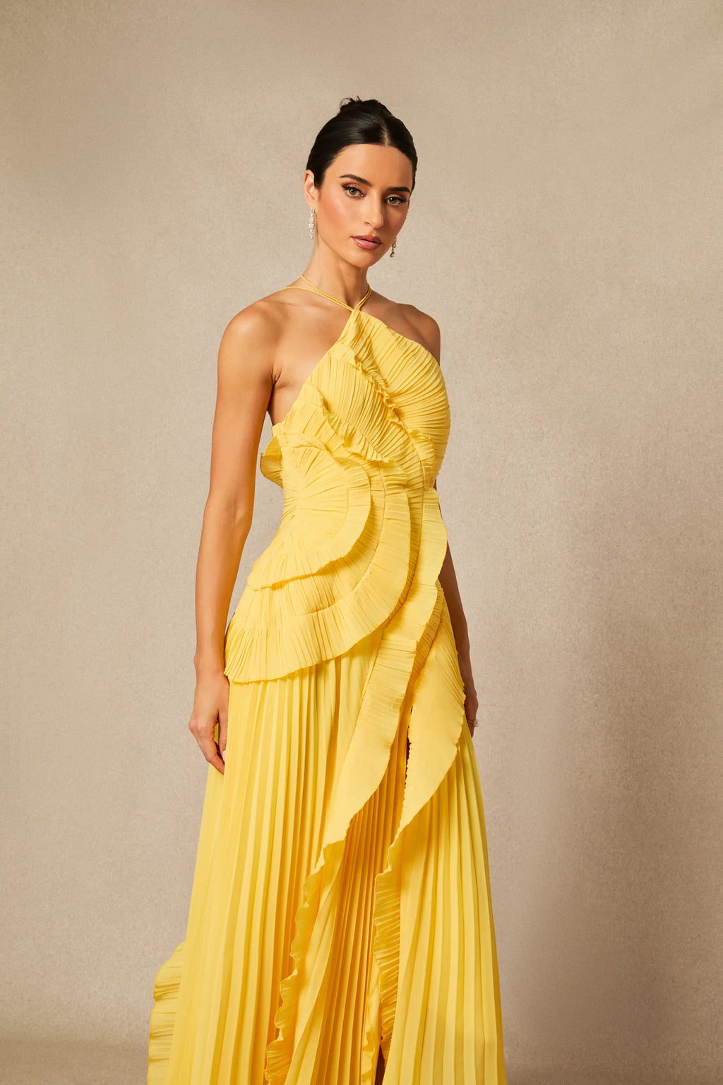 ARIA PLEATED MAXI DRESS