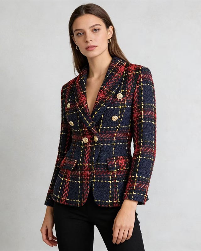 HARLOW PLAID BLAZER