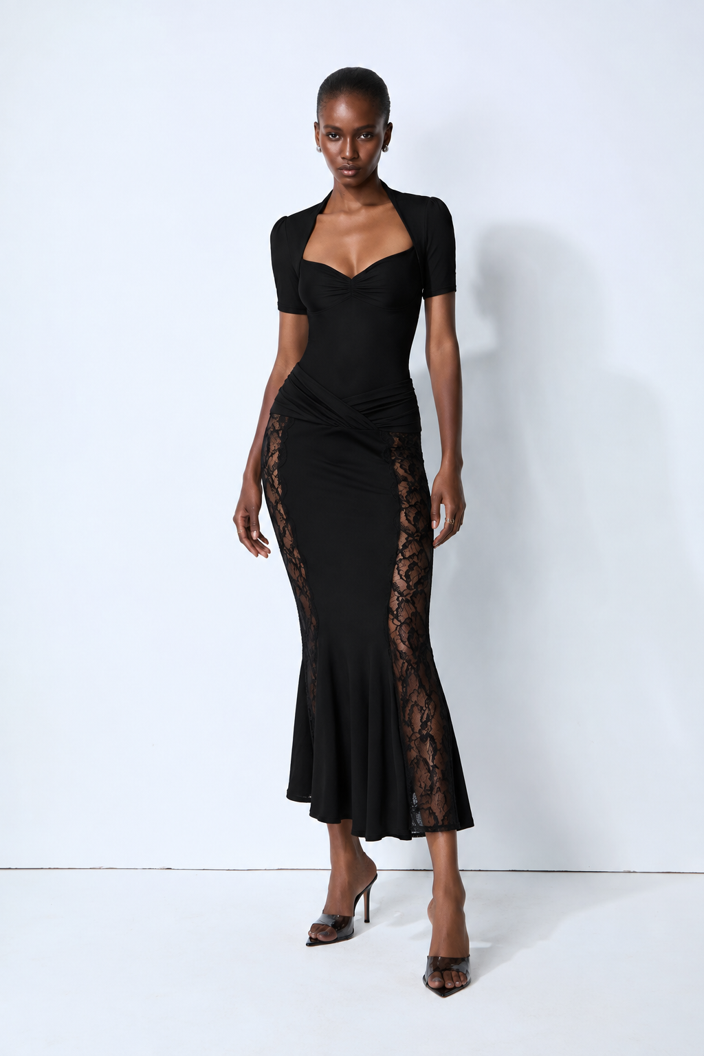 Abigail Lace Two Piece Set Black