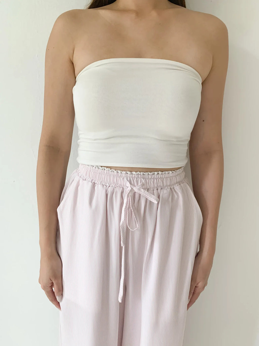 SOLENE STRIPED TWO PIECE SET PINK