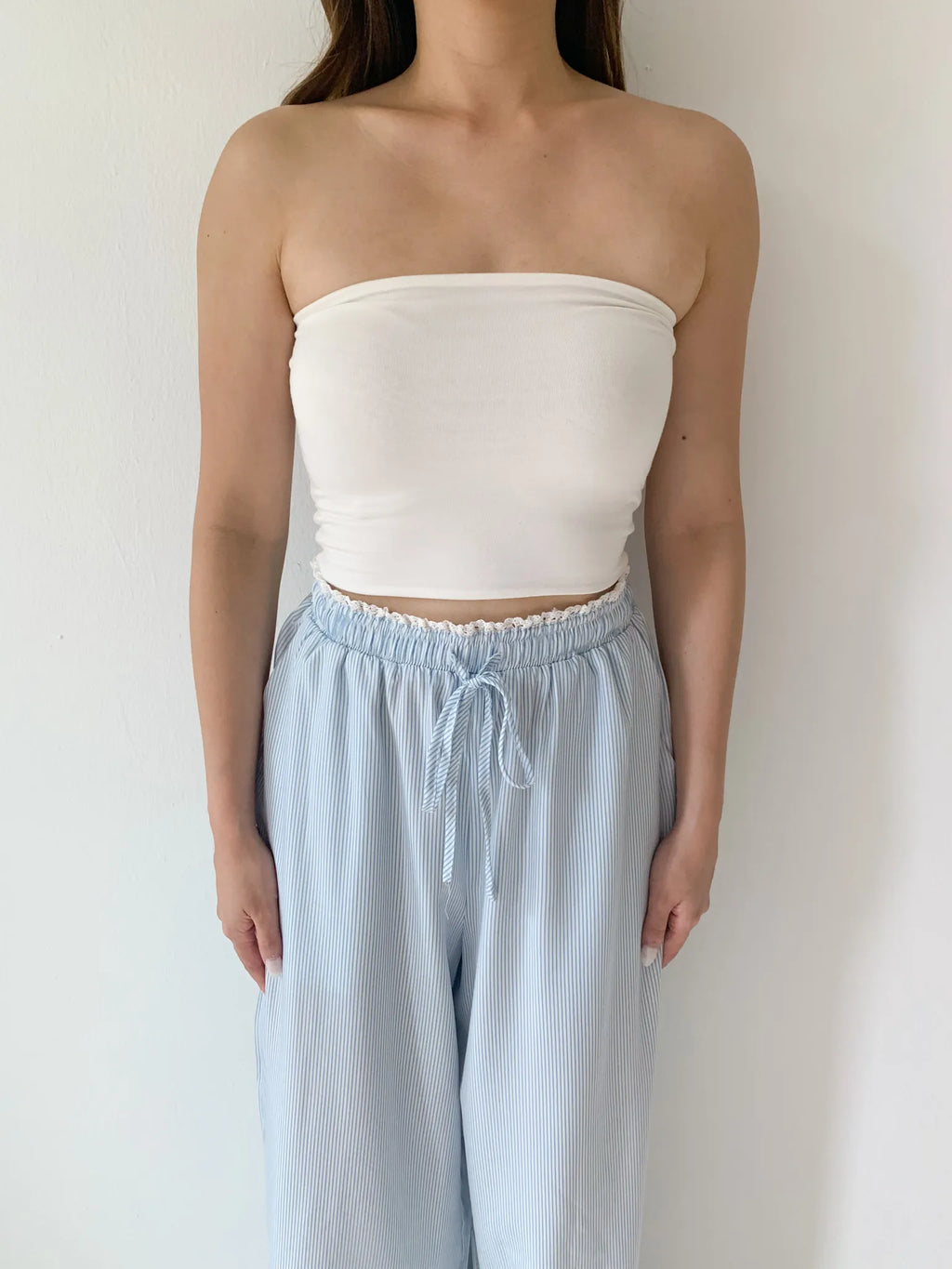 SOLENE STRIPED TWO PIECE SET BLUE