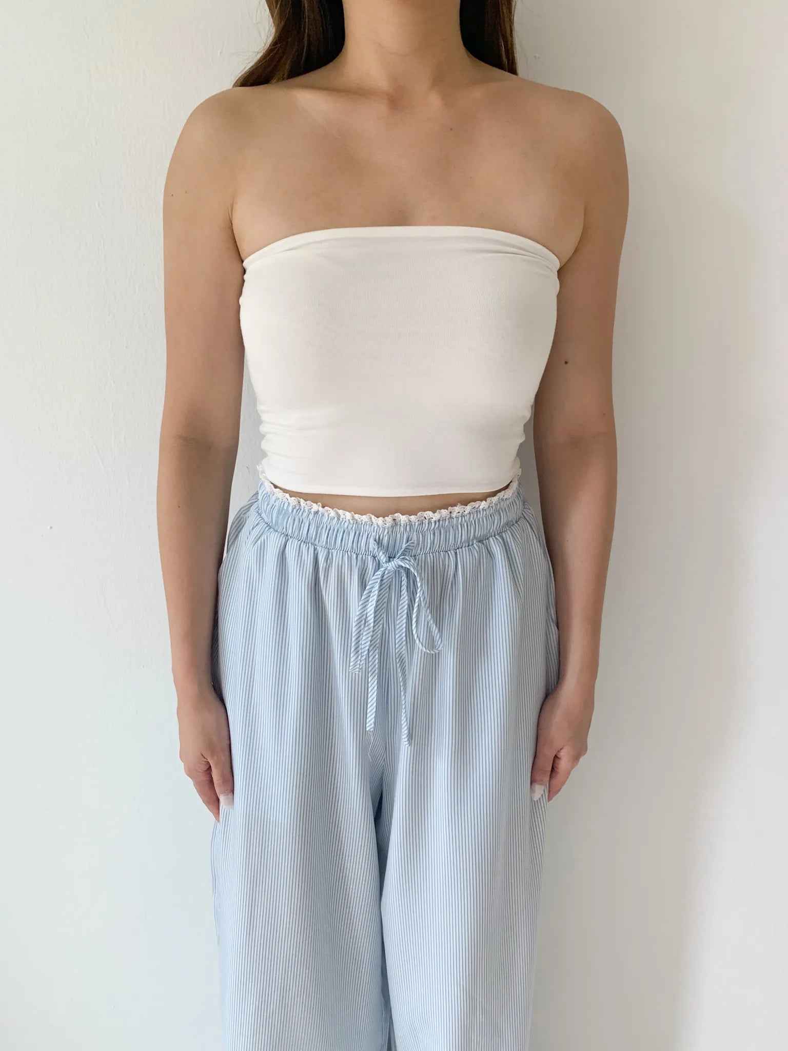 SOLENE STRIPED TWO PIECE SET BLUE