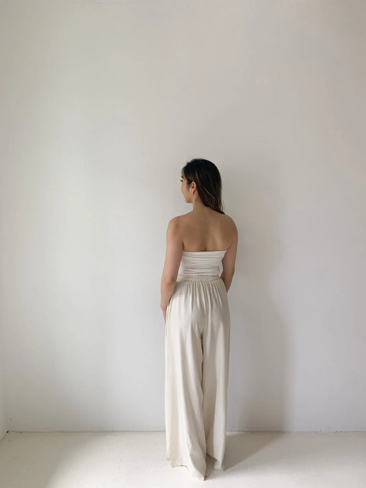 SOLENE STRIPED TWO PIECE SET YELLOW