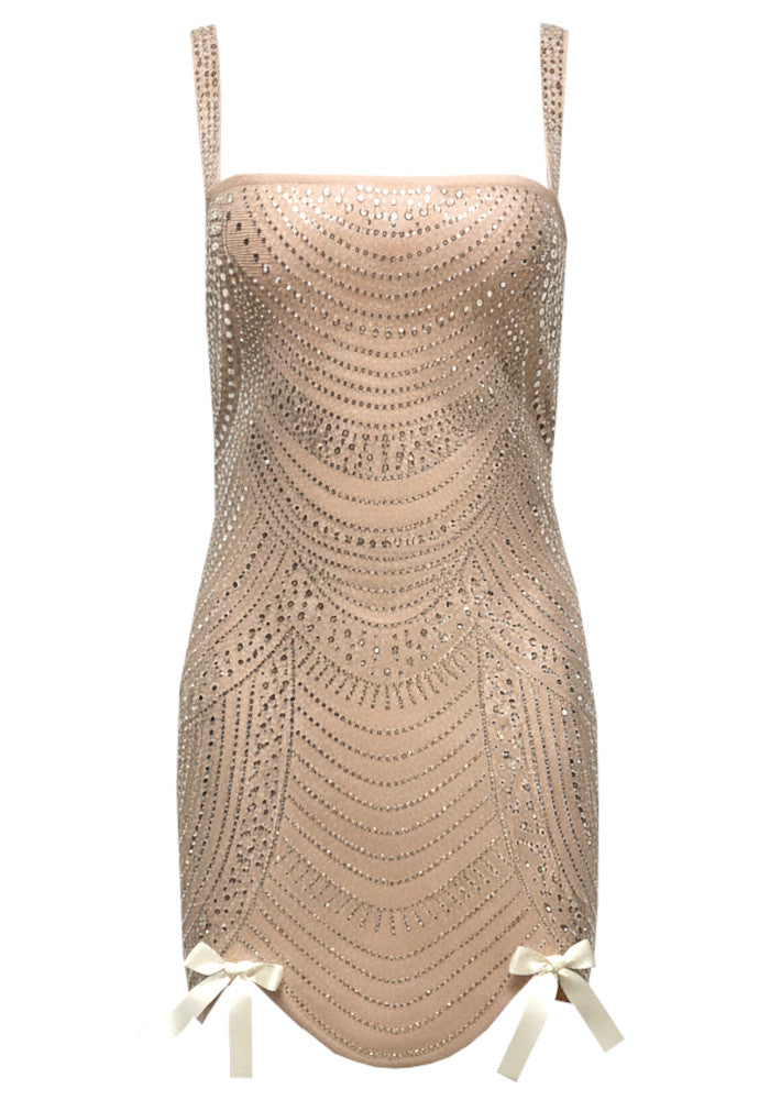 IRIS RHINESTONE MINI DRESS