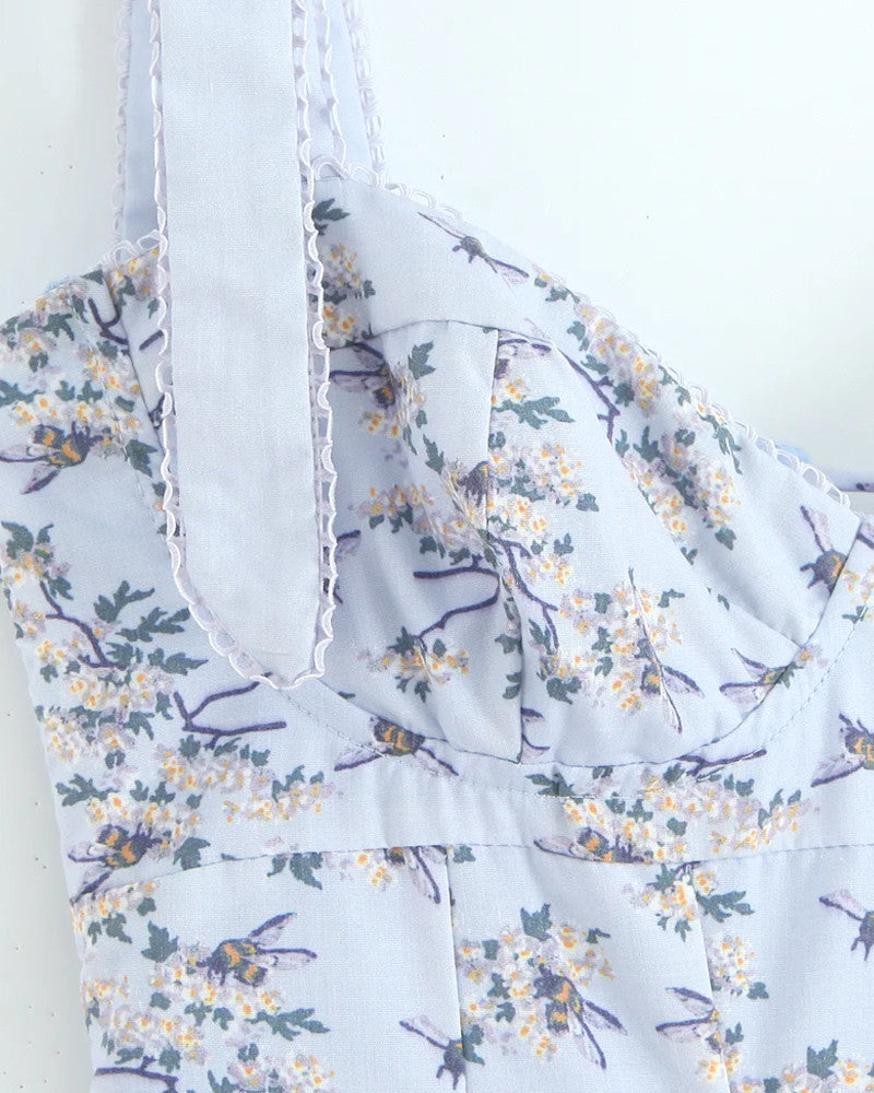 AVRIL FLORAL MIDI DRESS