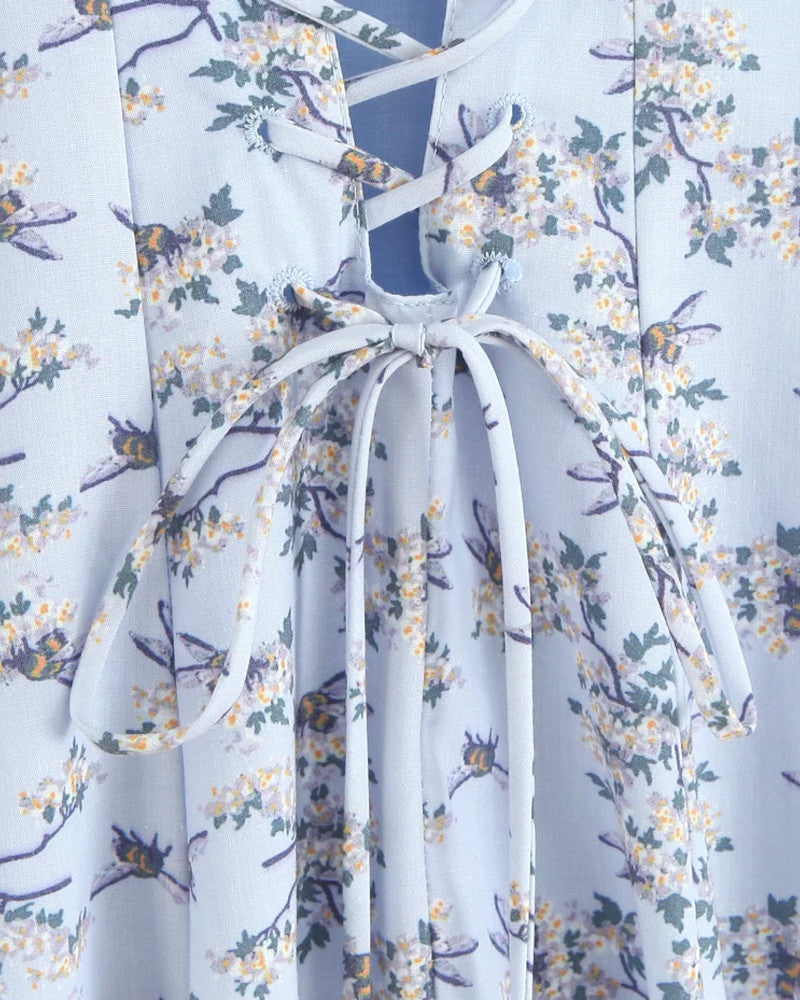 AVRIL FLORAL MIDI DRESS