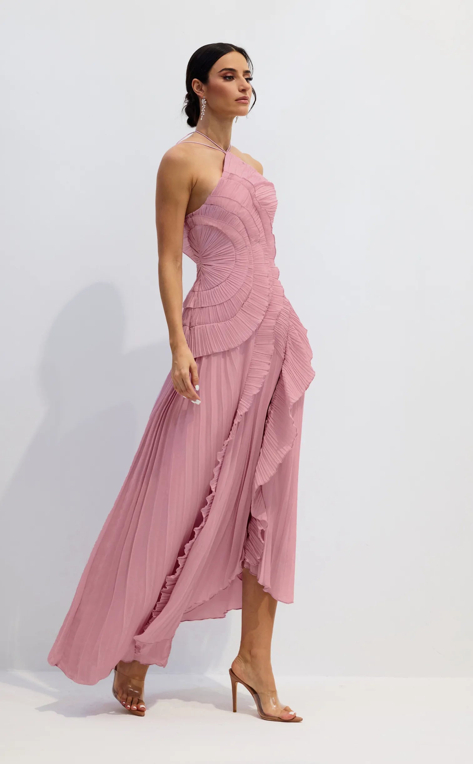 ARIA PLEATED MAXI DRESS