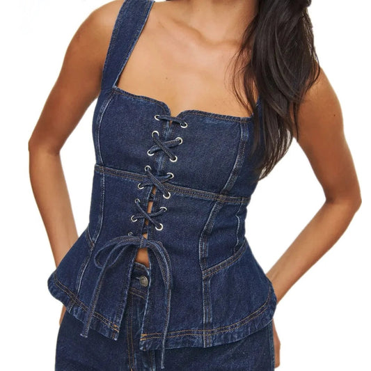 INEZ DENIM TOP