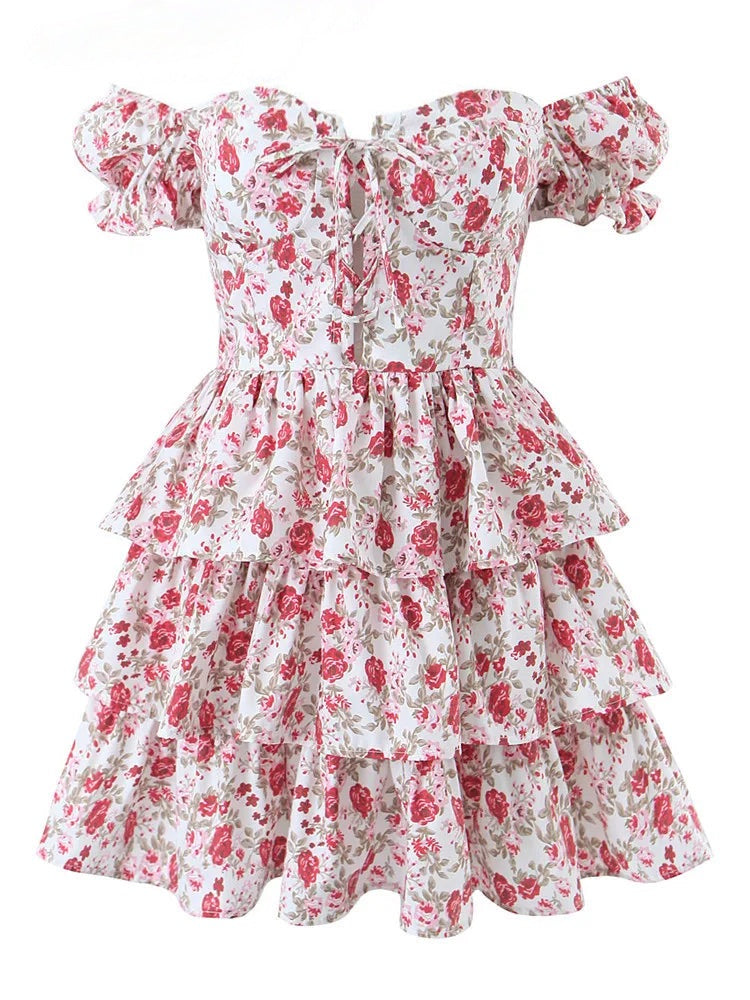 VESNA FLORAL RUFFLE DRESS