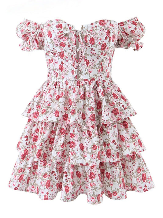 VESNA FLORAL RUFFLE DRESS