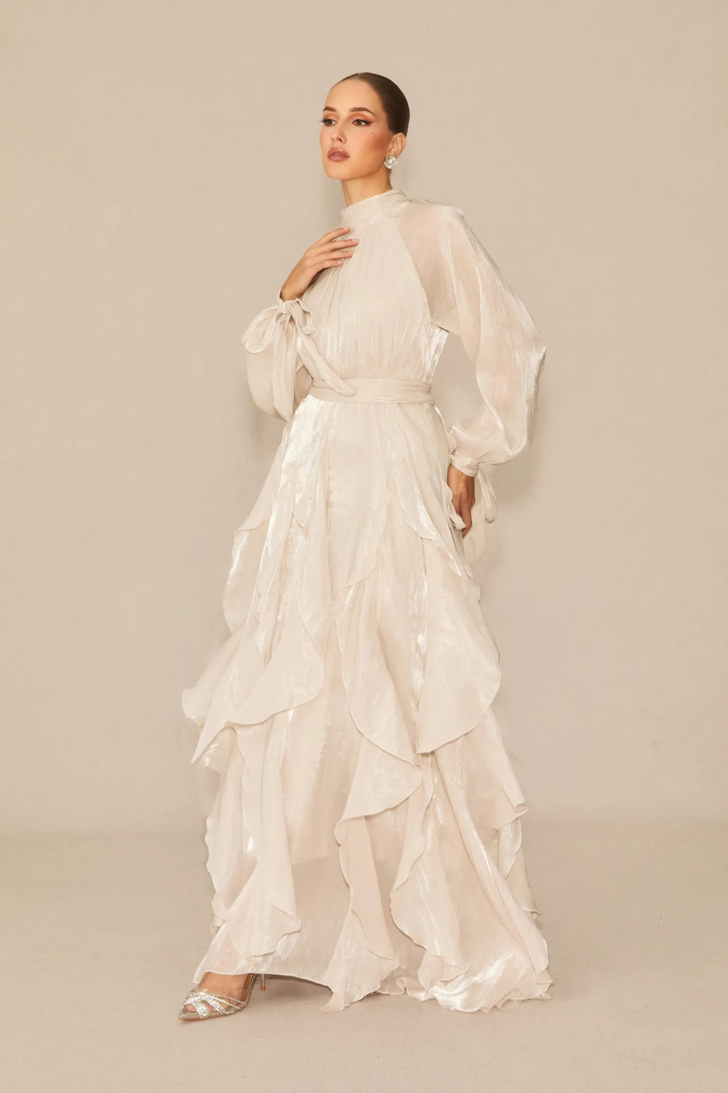 AMITI RUFFLE MAXI DRESS