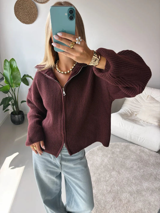 Maia Zip Up Cardigan