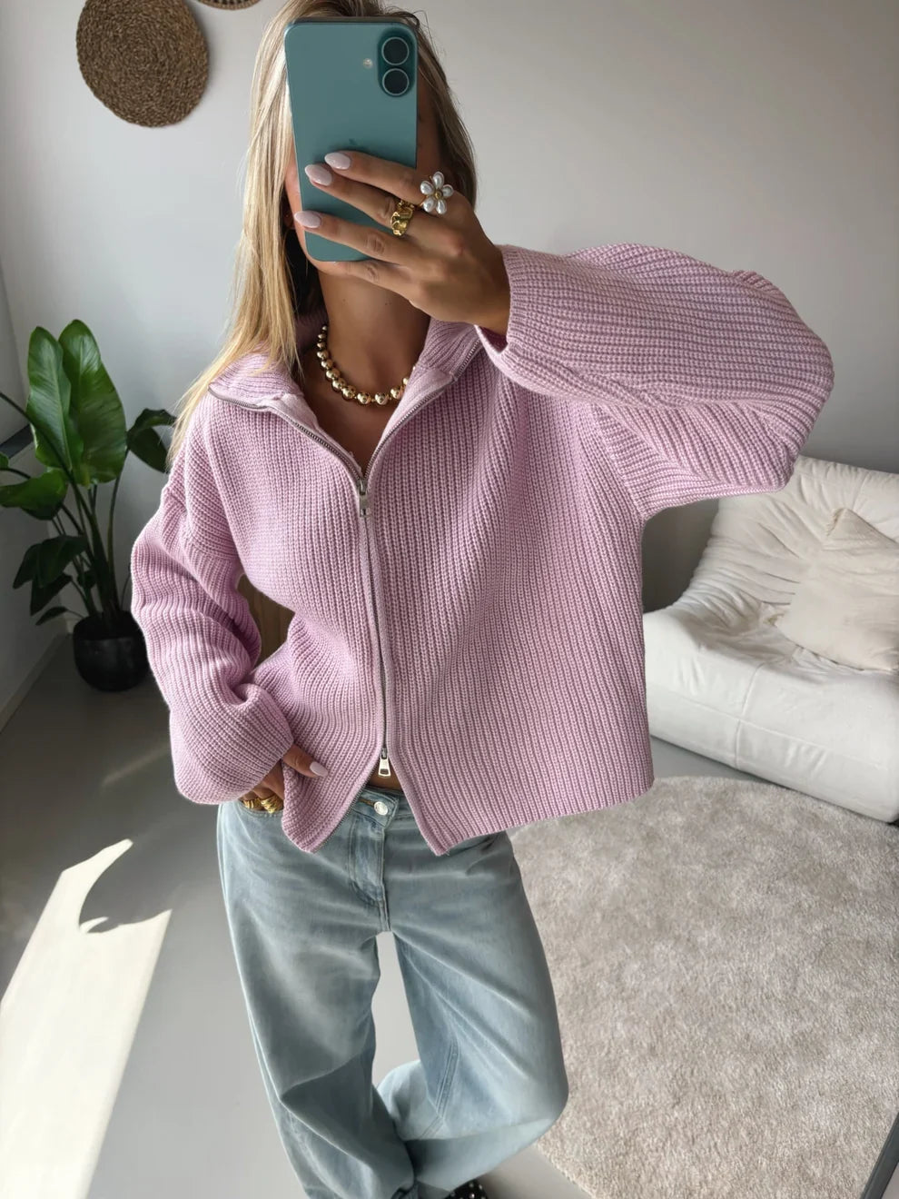 Maia Zip Up Cardigan