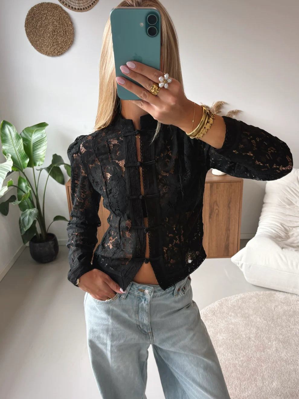 Fontaine Lace Blouse Black