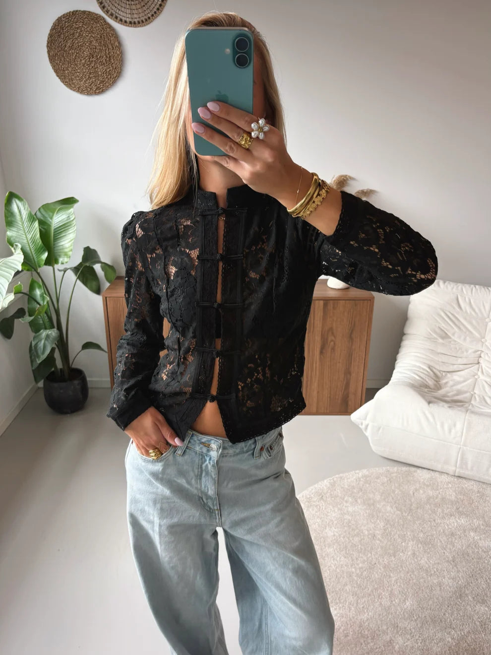 Fontaine Lace Blouse Black