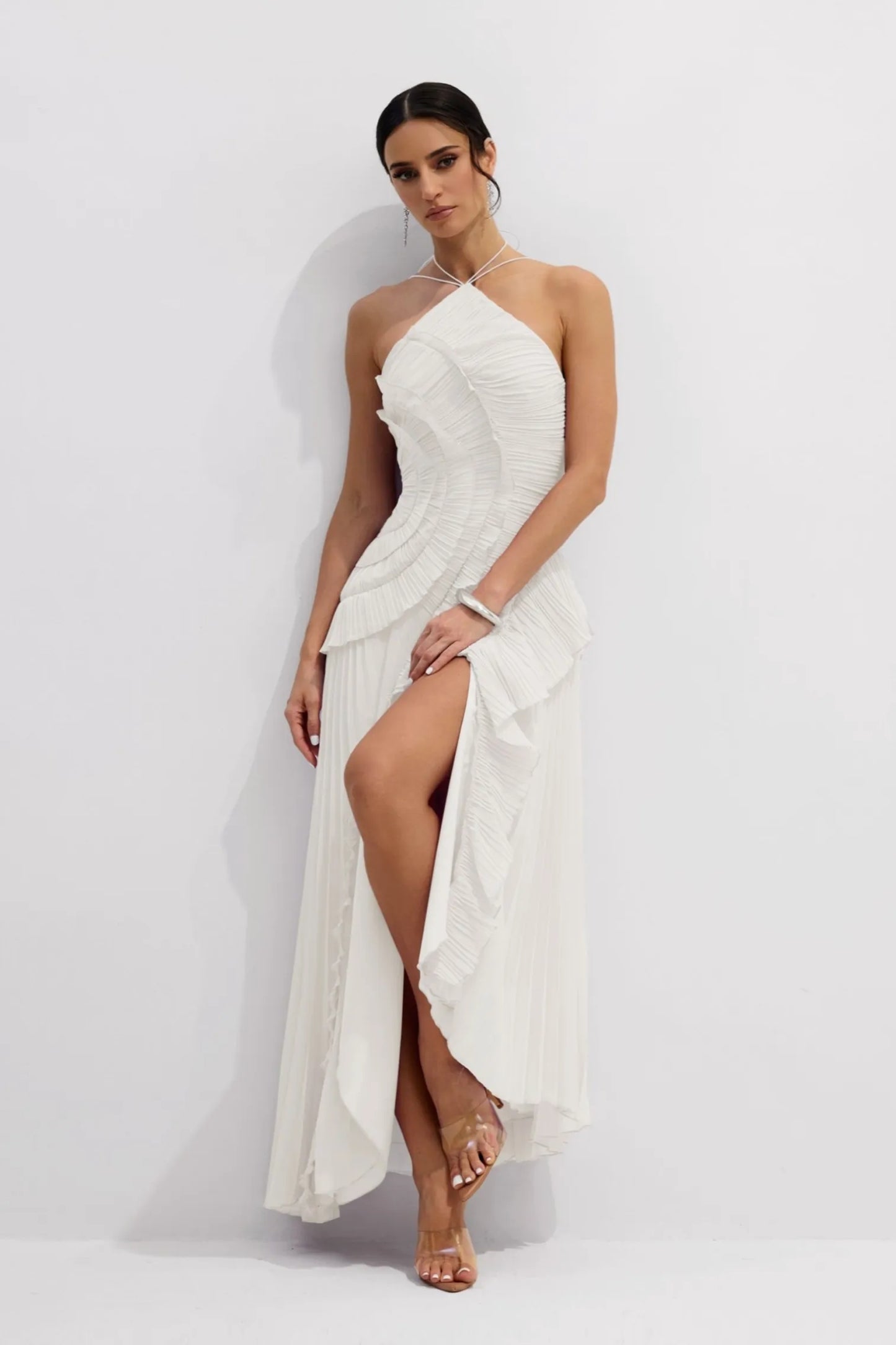 ARIA PLEATED MAXI DRESS
