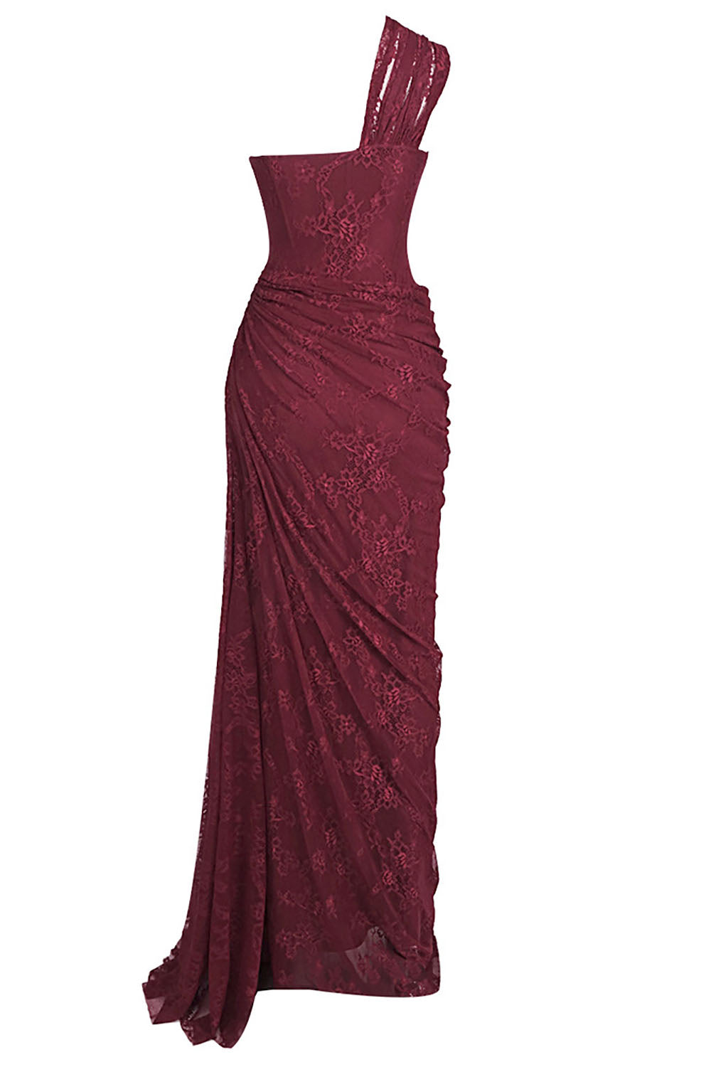 RHEA ONE SHOULDER LACE MAXI DRESS