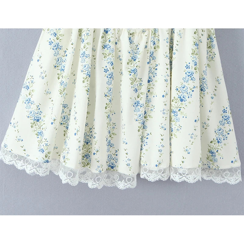 IRIS FLORAL MINI DRESS