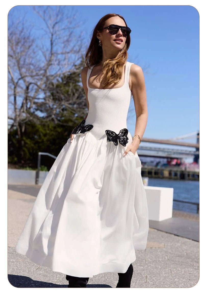 KALIA BUTTERFLY MIDI DRESS