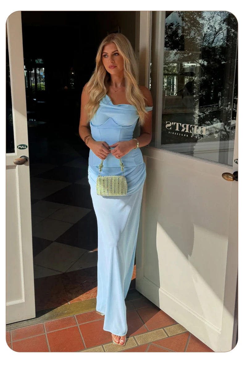 AMAYA DRAPED MAXI DRESS