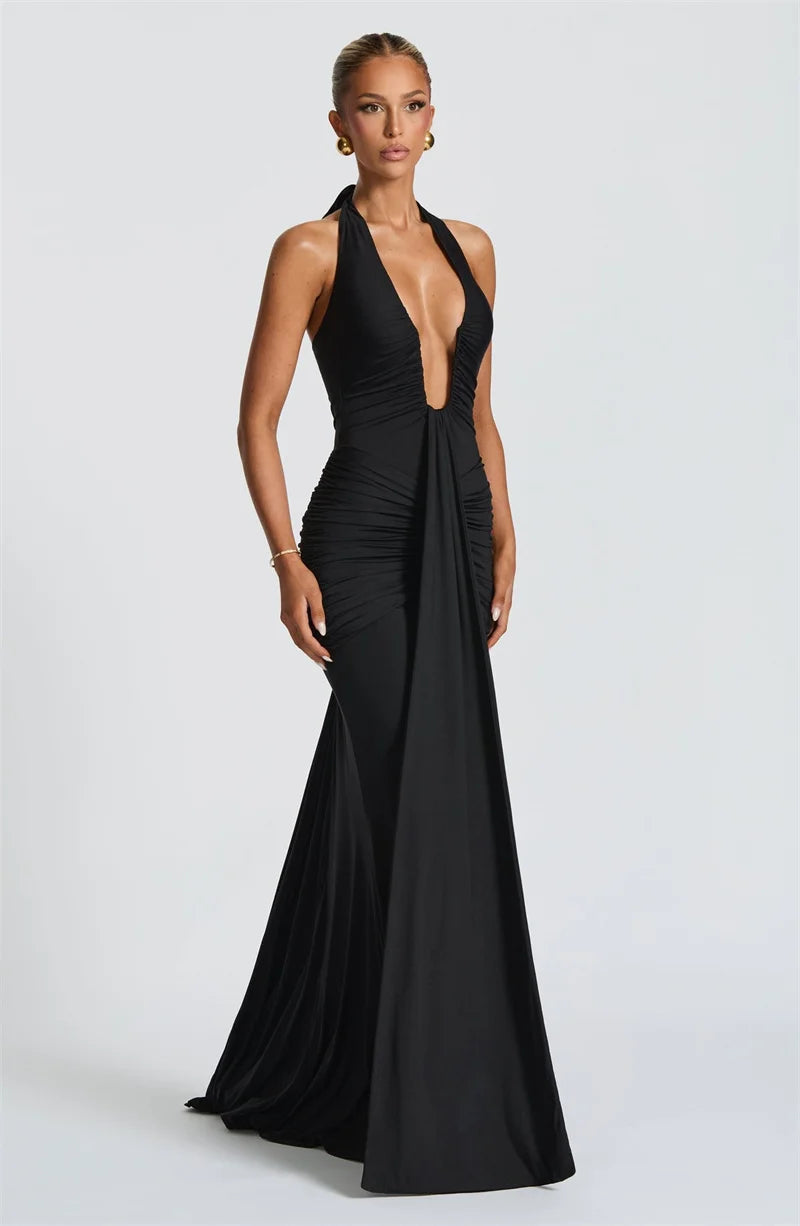 AIDA DRAPED MAXI DRESS
