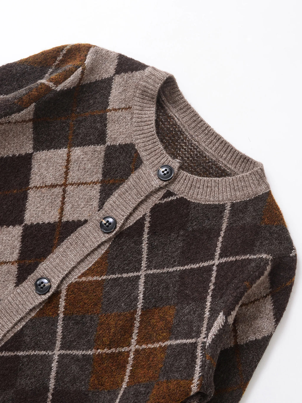 Dani Argyle Knit Cardigan
