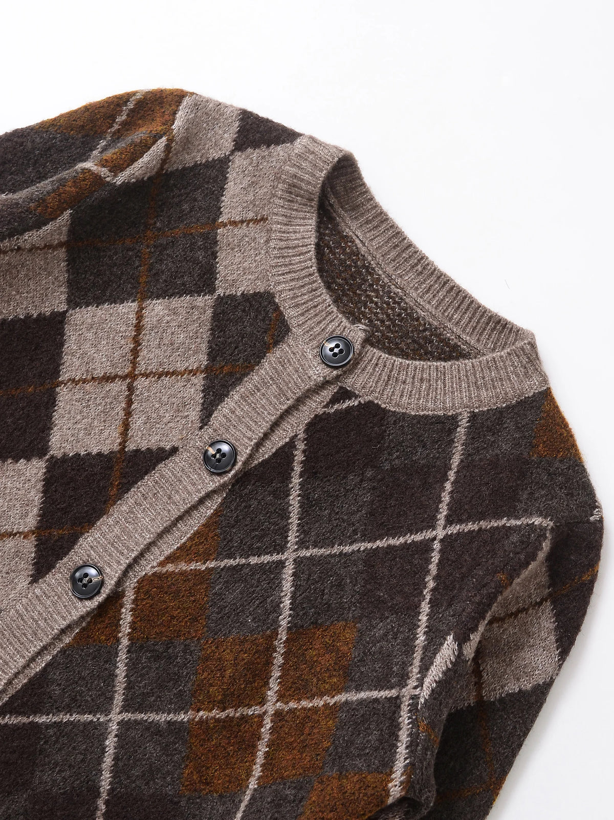 Dani Argyle Knit Cardigan